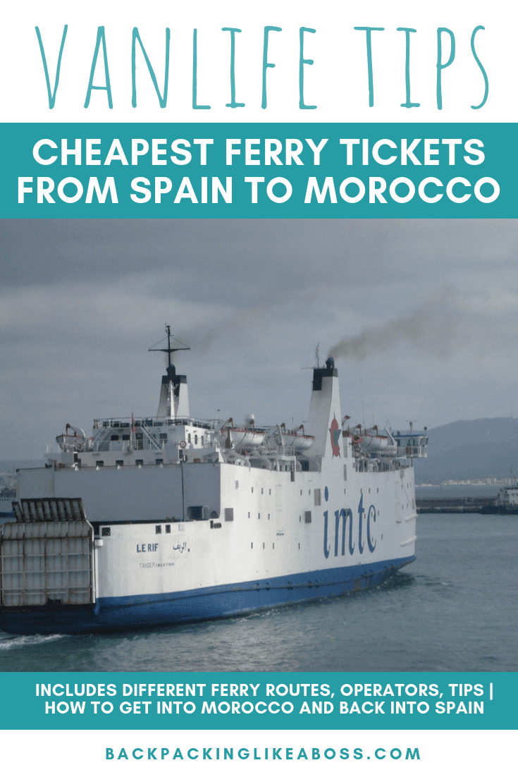 The Ferry from Spain to Morocco with your Campervan or Motorhome